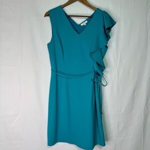 Jade - Melody Tam Elegant Turquoise Ruffle Dress
